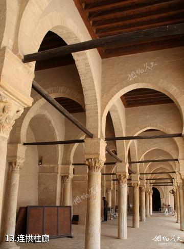 突尼斯凯鲁万市-连拱柱廊照片