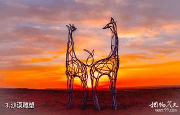 武威民勤苏武沙漠景区-沙漠雕塑照片