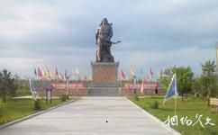 雙鴨山挹婁文化風情園旅遊攻略之木爾哈勒罕王雕塑