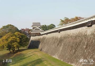 日本熊本城-石垣照片