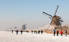荷兰小孩堤防风车村旅游攻略之冬季的风车村