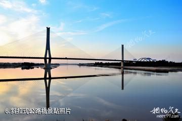 濟南百里黃河風景區-斜拉式公路橋照片