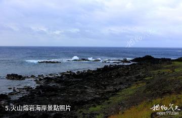 智利復活節島-火山熔岩海岸照片