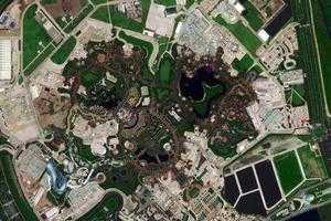 上海迪士尼乐园旅游地图_上海迪士尼乐园卫星地图_上海迪士尼乐园景区地图