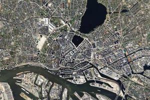 汉堡市卫星地图-德国汉堡市中文版地图浏览-汉堡旅游地图