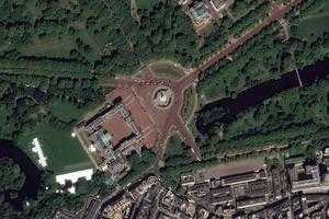 英国白金汉宫旅游地图_英国白金汉宫卫星地图_英国白金汉宫景区地图