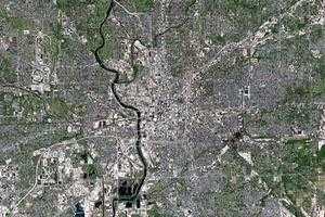印第安納波利斯市衛星地圖-美國印第安那州印第安納波利斯市中文版地圖瀏覽-印第安納波利斯旅遊地圖