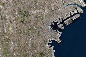 神奈川(横滨市)卫星地图-日本神奈川(横滨市)中文版地图浏览-神奈川旅游地图