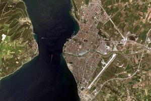 恰納卡萊市衛星地圖-土耳其恰納卡萊市中文版地圖瀏覽-恰納卡萊旅遊地圖