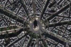 法國巴黎凱旋門旅遊地圖_法國巴黎凱旋門衛星地圖_法國巴黎凱旋門景區地圖