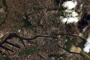 加里寧格勒市衛星地圖-俄羅斯加里寧格勒市中文版地圖瀏覽-加里寧格勒旅遊地圖