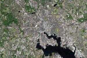 巴爾的摩市衛星地圖-美國馬里蘭市州巴爾的摩市中文版地圖瀏覽-巴爾的摩旅遊地圖