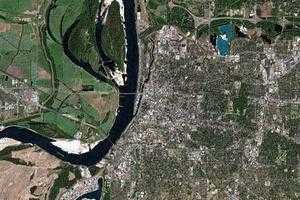 孟菲斯市卫星地图-美国田纳西州孟菲斯市中文版地图浏览-孟菲斯旅游地图