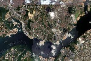 新山市衛星地圖-馬來西亞柔佛州新山市中文版地圖瀏覽-新山旅遊地圖