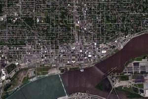 達文波特衛星地圖-美國艾奧瓦州達文波特中文版地圖瀏覽-達文波特旅遊地圖