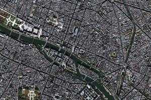 巴黎市(首都)卫星地图-法国巴黎市(首都)中文版地图浏览-巴黎旅游地图