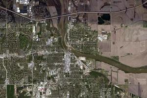 勞倫斯市衛星地圖-美國堪薩斯州勞倫斯市中文版地圖瀏覽-勞倫斯旅遊地圖