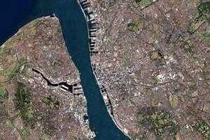 利物浦市衛星地圖-英國英格蘭利物浦市中文版地圖瀏覽-利物浦旅遊地圖