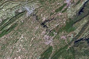 三城區衛星地圖-美國田納西州三城區中文版地圖瀏覽-三城區旅遊地圖