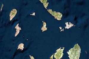 基克拉澤群島衛星地圖-希臘基克拉澤群島中文版地圖瀏覽-基克拉澤斯旅遊地圖