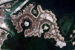 卡塔尔多哈珍珠岛旅游地图_卡塔尔多哈珍珠岛卫星地图_卡塔尔多哈珍珠岛景区地图