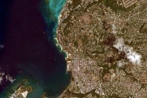 蒙特哥貝市衛星地圖-牙買加蒙特哥貝市中文版地圖瀏覽-蒙特哥貝旅遊地圖