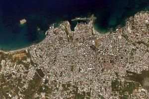 干尼亞市衛星地圖-希臘干尼亞市中文版地圖瀏覽-干尼亞旅遊地圖