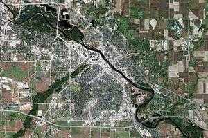 滑鐵盧市衛星地圖-美國艾奧瓦州滑鐵盧市中文版地圖瀏覽-滑鐵盧旅遊地圖