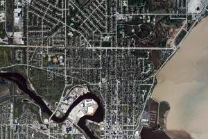 马尼托沃克市卫星地图-美国威斯康星州马尼托沃克市中文版地图浏览-马尼托沃克旅游地图