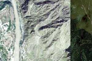子庚鄉衛星地圖-四川省甘孜藏族自治州得榮縣瓦卡鎮、村地圖瀏覽