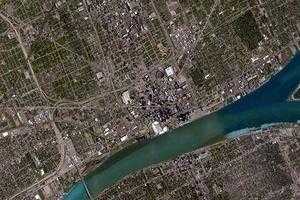 底特律市卫星地图-美国密歇根州底特律市中文版地图浏览-底特律旅游地图