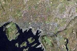 奥斯陆市(首都)卫星地图-挪威奥斯陆市(首都)中文版地图浏览-奥斯陆旅游地图