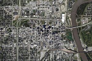 奧馬哈市衛星地圖-美國內布拉斯加州奧馬哈市中文版地圖瀏覽-奧馬哈旅遊地圖