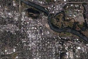尤金市卫星地图-美国俄勒冈州尤金市中文版地图浏览-尤金旅游地图
