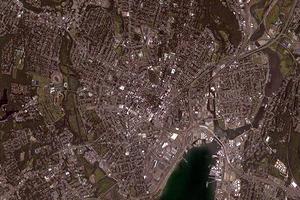 紐黑文市衛星地圖-美國康涅狄格州紐黑文市中文版地圖瀏覽-紐黑文旅遊地圖