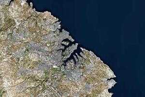 瓦莱塔市(首都)+卫星地图-马耳他瓦莱塔市(首都)+中文版地图浏览-瓦莱塔旅游地图