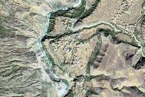 青麦乡卫星地图-四川省甘孜藏族自治州乡城县青麦乡、村地图浏览