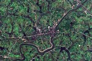 桥头镇卫星地图-四川省自贡市贡井区桥头镇、村地图浏览