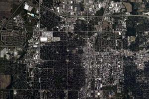 厄巴纳-香槟市卫星地图-美国伊利诺斯州厄巴纳-香槟市中文版地图浏览-厄巴纳-香槟旅游地图