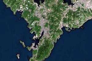 长崎市卫星地图-日本长崎市中文版地图浏览-长崎旅游地图