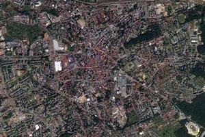 绿山城市卫星地图-波兰绿山城市中文版地图浏览-绿山城旅游地图