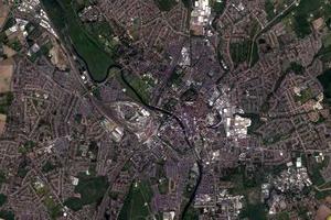 約克市衛星地圖-英國英格蘭約克市中文版地圖瀏覽-約克旅遊地圖