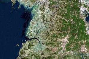 朝鲜卫星地图-朝鲜各城市中文版地图浏览-朝鲜旅游地图