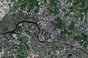 坡州市卫星地图-韩国光州市京畿道坡州市中文版地图浏览-坡州旅游地图