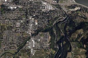 胡德里弗市衛星地圖-美國俄勒岡州胡德里弗市中文版地圖瀏覽-胡德里弗旅遊地圖