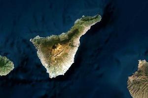 加那利群島衛星地圖-西班牙加那利群島中文版地圖瀏覽-加那利群島旅遊地圖