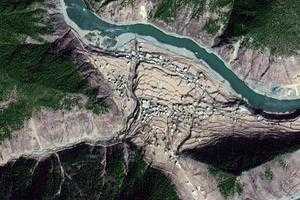 呷拉乡卫星地图-四川省甘孜藏族自治州雅江县呷拉乡、村地图浏览