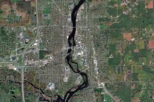 沃索市卫星地图-美国威斯康星州沃索市中文版地图浏览-沃索旅游地图