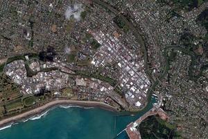 吉斯伯恩市卫星地图-新西兰吉斯伯恩市中文版地图浏览-吉斯伯恩旅游地图