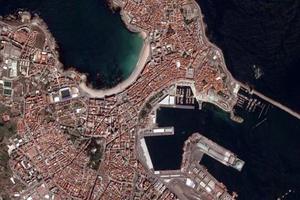 拉科鲁尼亚市卫星地图-西班牙拉科鲁尼亚市中文版地图浏览-拉科鲁尼亚旅游地图